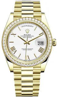 Rolex Day-Date 40 228348RBR Yellow gold White