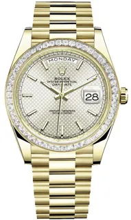 Rolex Day-Date 40 228398TBR Yellow gold Silver