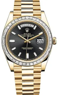 Rolex Day-Date 40 228398TBR Yellow gold Black