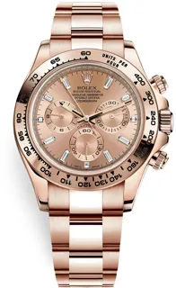 Rolex Daytona 116505 Rose gold Pink$Baguette Diamonds