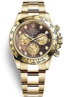 Rolex Daytona 116508 Yellow gold Black Mother Of Pearl$Diamonds