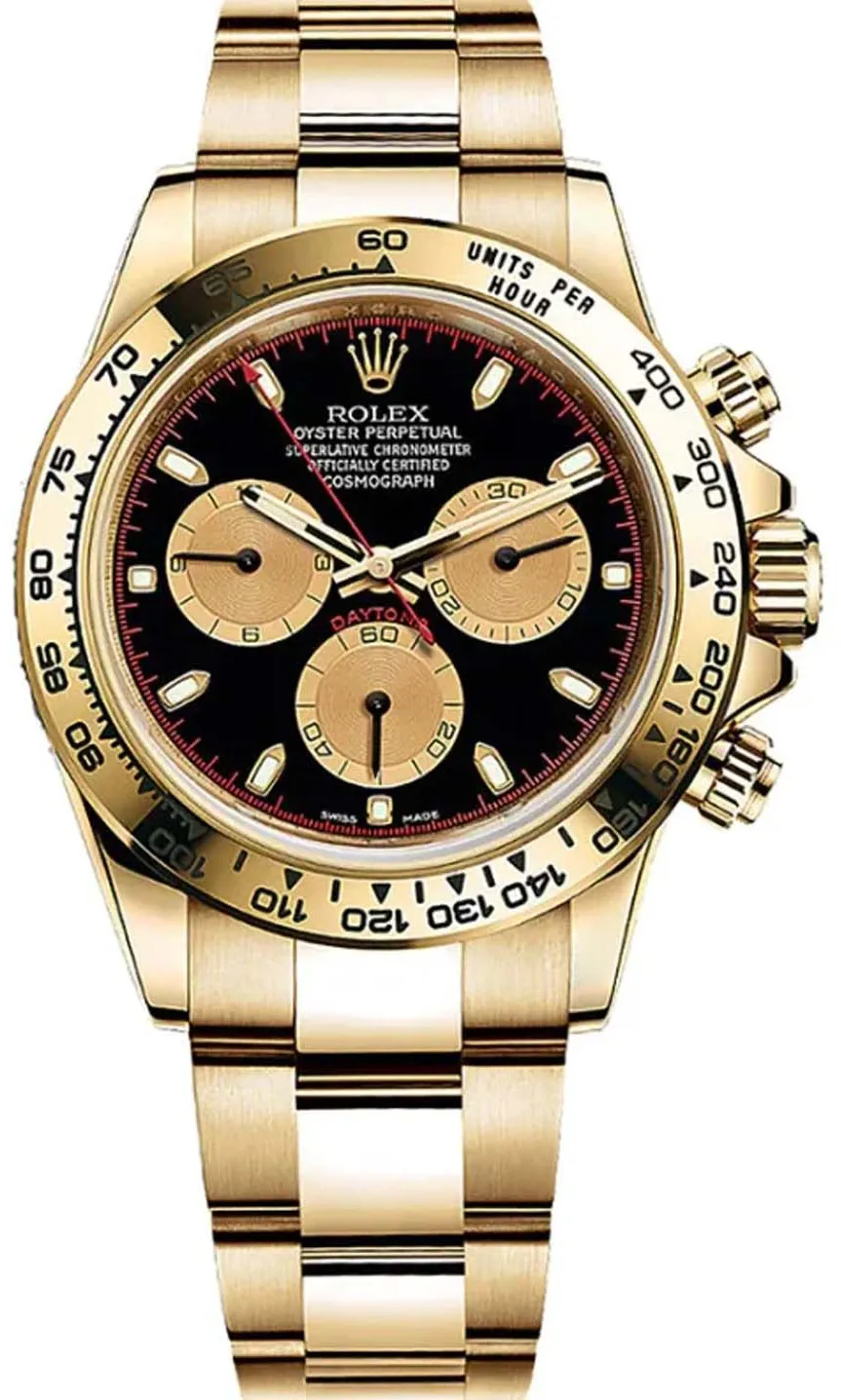 Rolex Daytona 126508 40mm Yellow gold Black