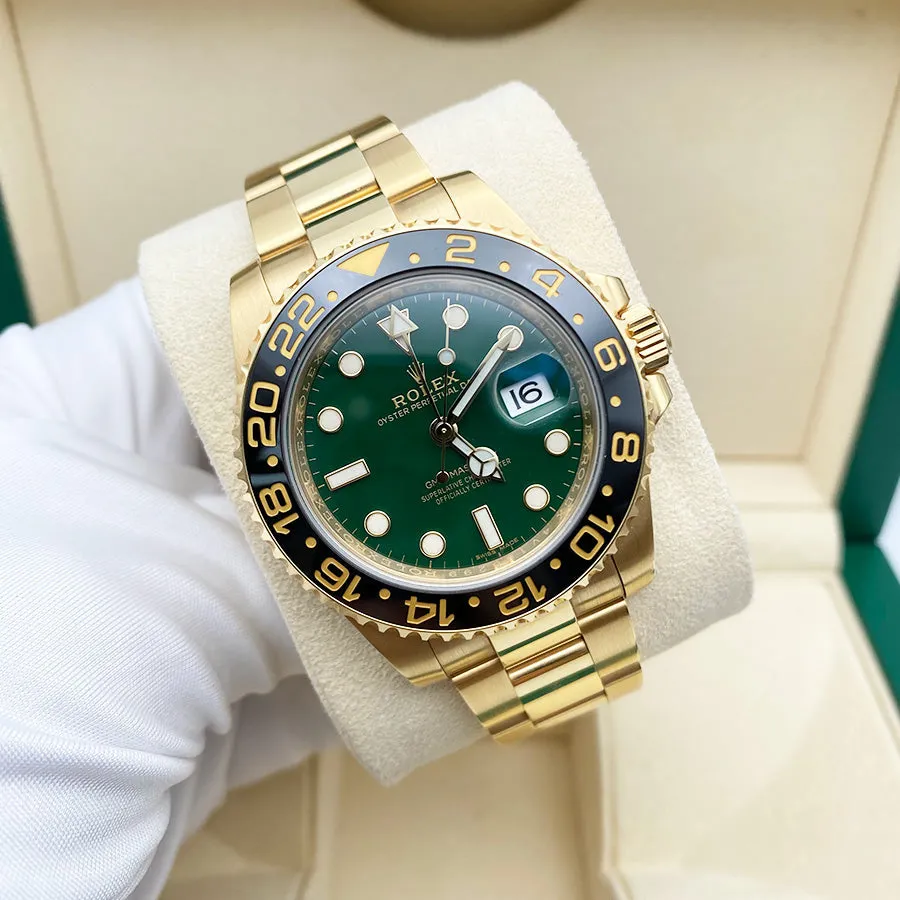 Rolex GMT-Master II 116718 40mm Yellow gold Green