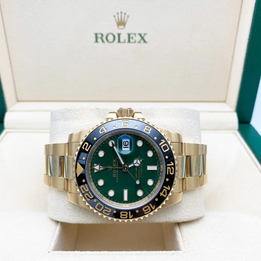 Rolex GMT-Master II 116718 40mm Yellow gold Green 1