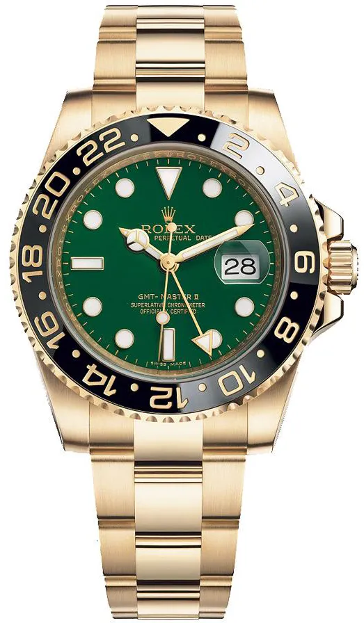 Rolex GMT-Master II 116718 40mm Yellow gold Green