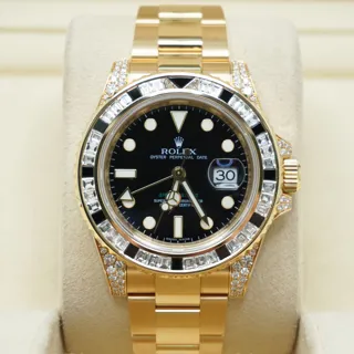 Rolex GMT-Master II 116758SANR Yellow gold Black