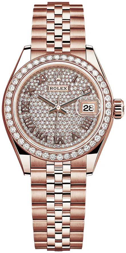 Rolex Lady-Datejust 279135RBR 28mm Rose gold Diamond