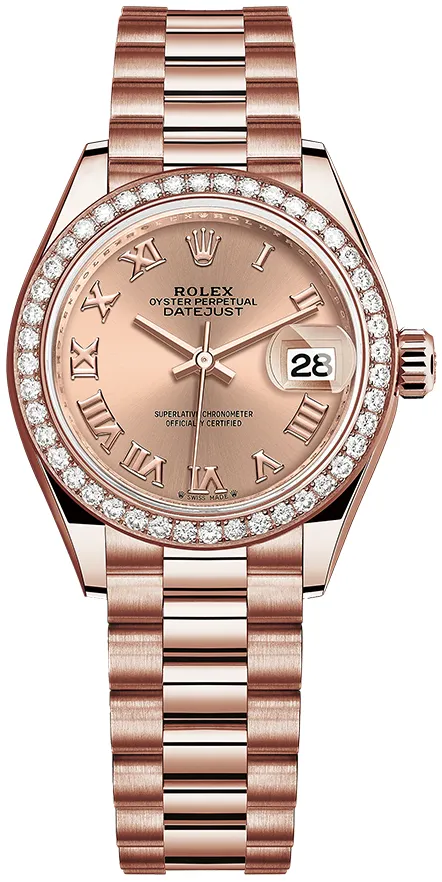 Rolex Lady-Datejust 279135RBR 28mm Rose gold Rose