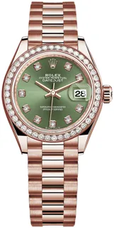 Rolex Lady-Datejust 279135RBR Rose gold Olive green