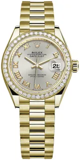 Rolex Lady-Datejust 279138RBR Yellow gold Silver