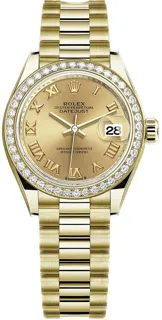 Rolex Lady-Datejust 279138RBR Yellow gold Champagne