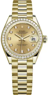 Rolex Lady-Datejust 279138RBR Yellow gold Champagne