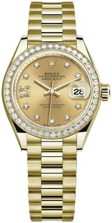 Rolex Lady-Datejust 279138RBR Yellow gold Champagne