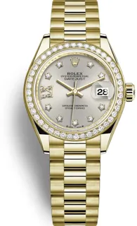 Rolex Lady-Datejust 279138RBR Yellow gold Silver