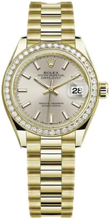 Rolex Lady-Datejust 279138RBR Yellow gold Silver