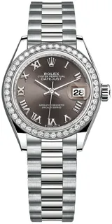 Rolex Lady-Datejust 279139RBR White gold Gray