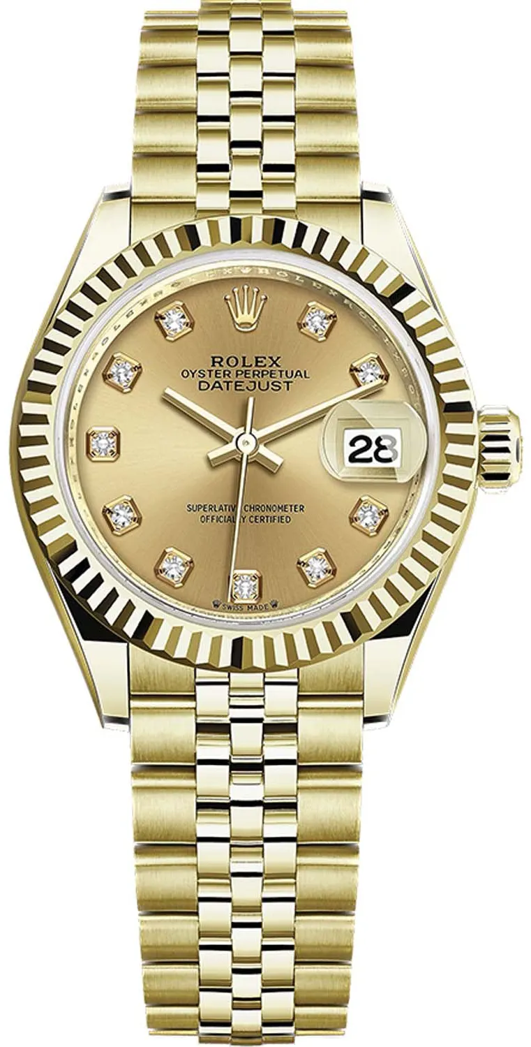 Rolex Lady-Datejust 279178 28mm Yellow gold Champagne