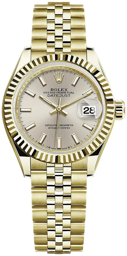 Rolex Lady-Datejust 279178 28mm Yellow gold Silver