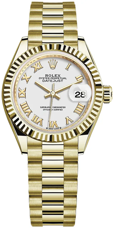 Rolex Lady-Datejust 279178 28mm Yellow gold White