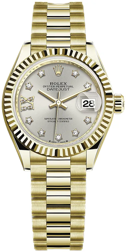 Rolex Lady-Datejust 279178 28mm Yellow gold Silver