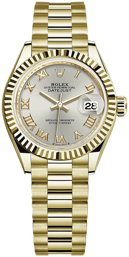 Rolex Lady-Datejust 279178 28mm Yellow gold Silver