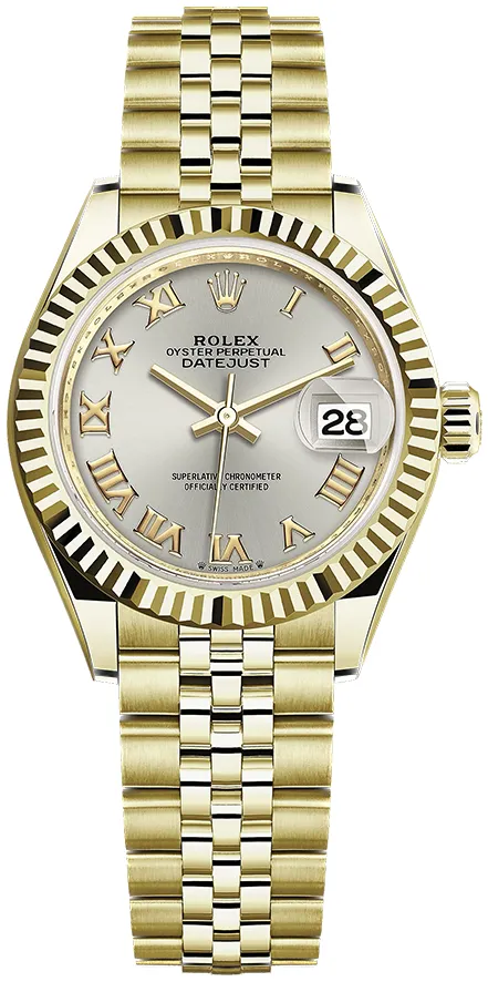 Rolex Lady-Datejust 279178 28mm Yellow gold Silver