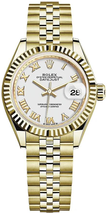 Rolex Lady-Datejust 279178 28mm Yellow gold White