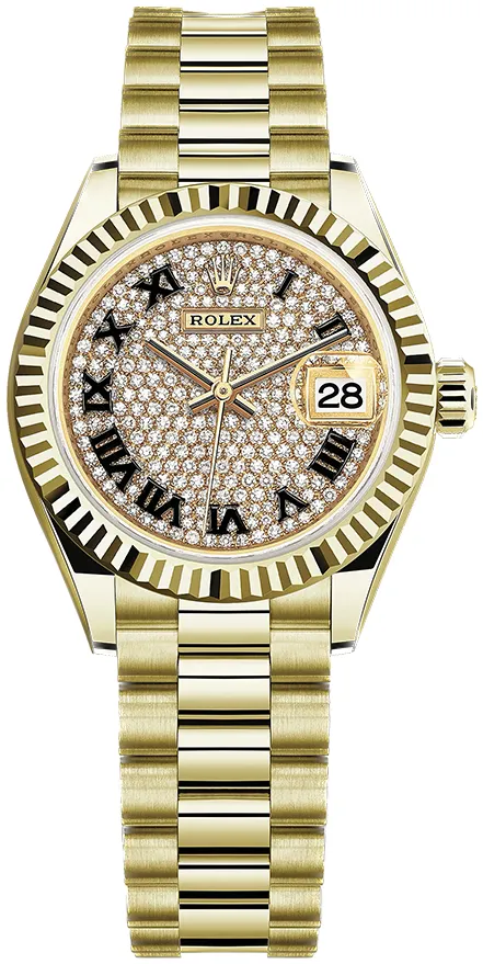 Rolex Lady-Datejust 279178 28mm Yellow gold Diamond