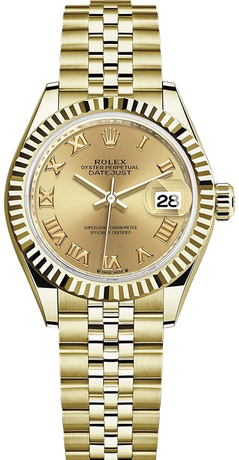 Rolex Lady-Datejust 279178 28mm Yellow gold Champagne