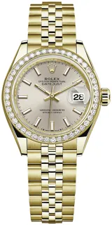 Rolex Lady-Datejust 279381RBR Yellow gold Silver