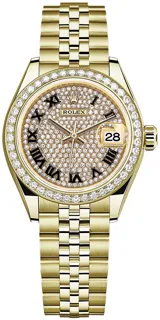 Rolex Lady-Datejust 279381RBR Yellow gold White