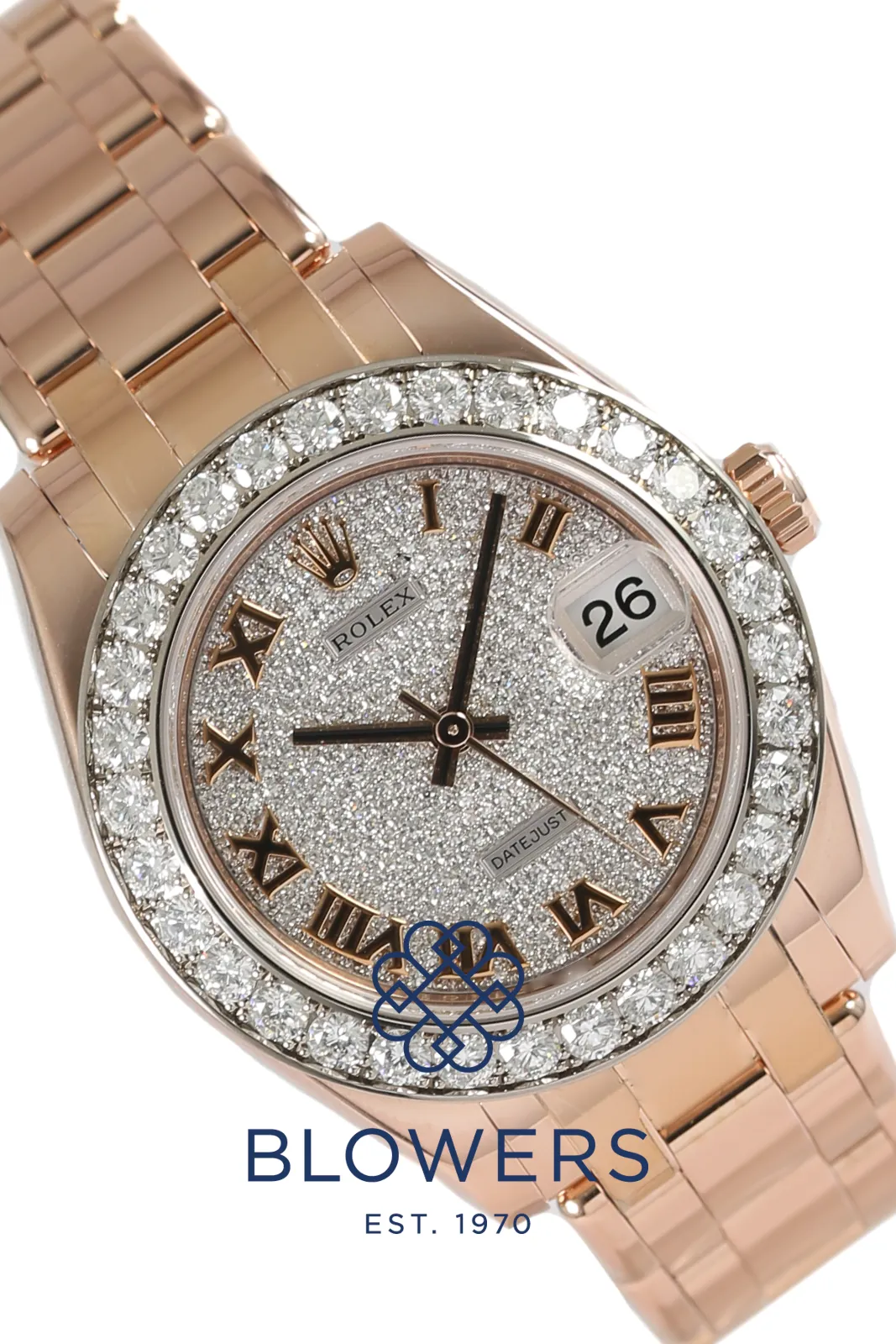 Rolex Pearlmaster 81285 34mm Rose gold Pave 1