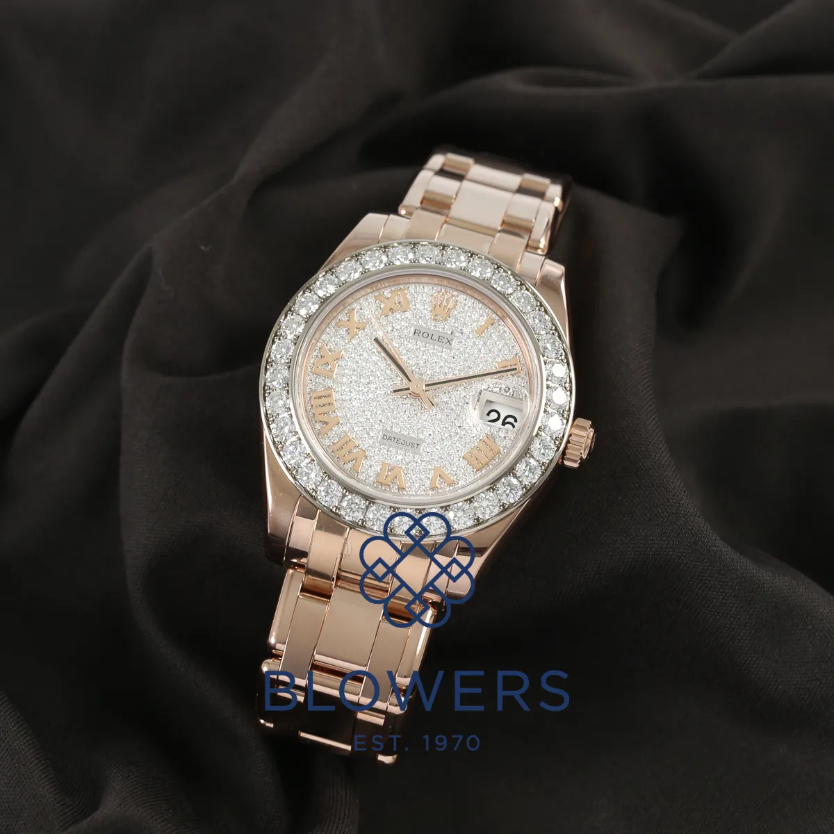 Rolex Pearlmaster 81285 34mm Rose gold Pave 3