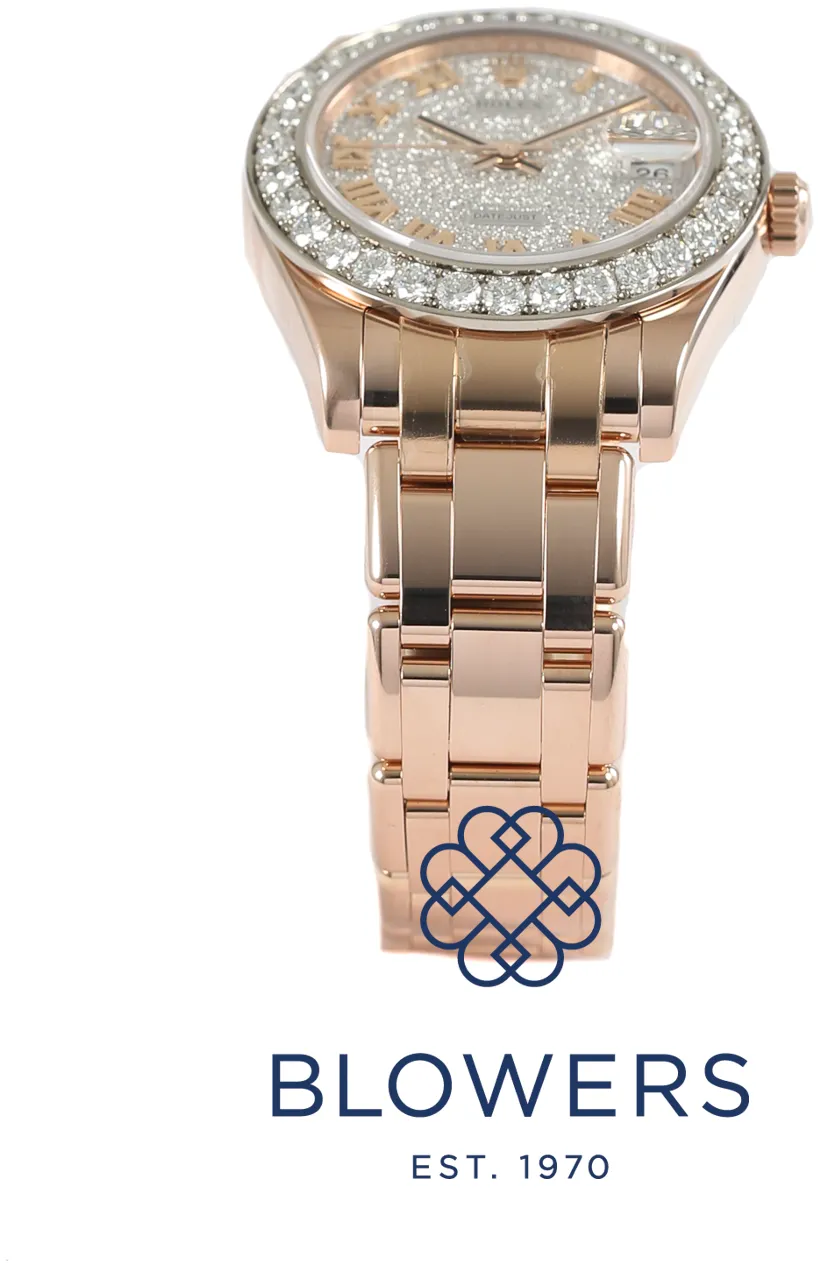 Rolex Pearlmaster 81285 34mm Rose gold Pave 6