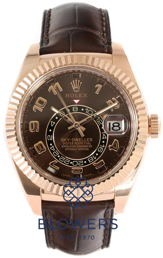 Rolex Sky-Dweller 326135 42mm 18ct rose gold Chocolate