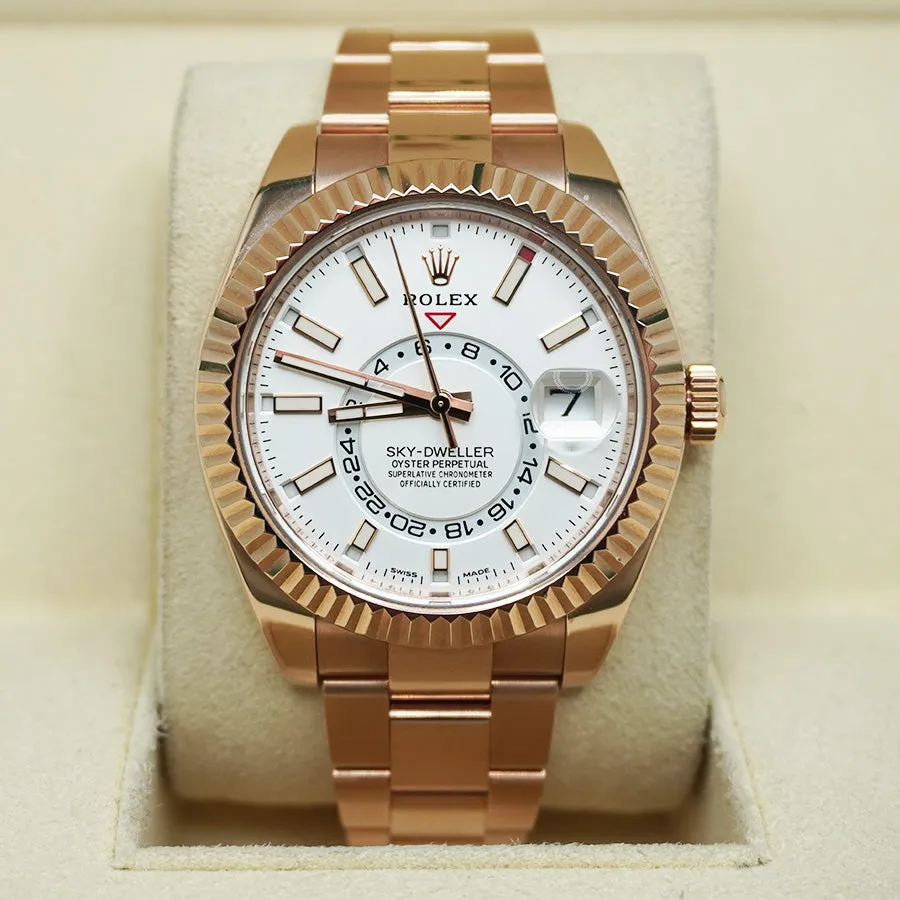 Rolex Sky-Dweller 326935 42mm Rose gold White