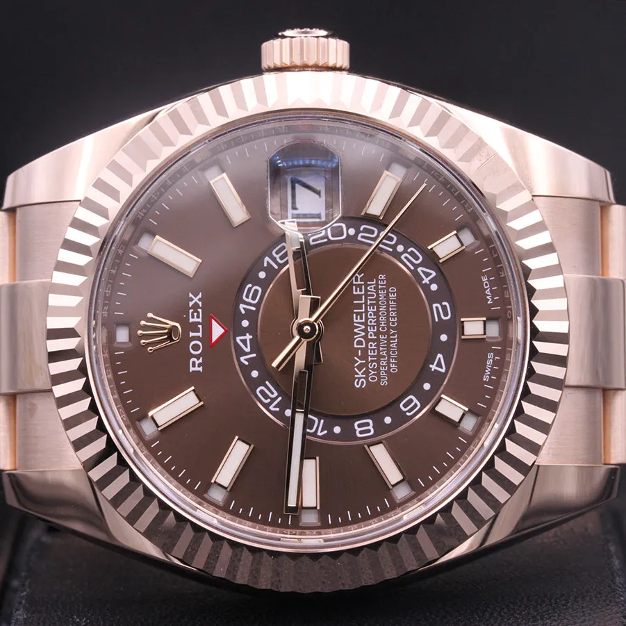 Rolex Sky-Dweller 326935 42mm Rose gold Brown