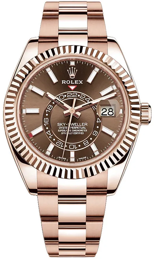 Rolex Sky-Dweller 326935 42mm Rose gold Brown