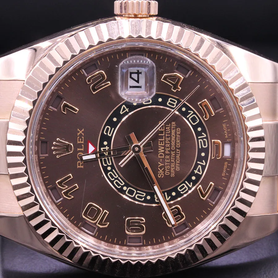 Rolex Sky-Dweller 326935 42mm Rose gold Brown