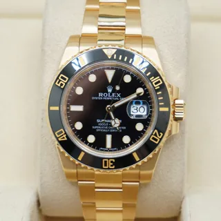 Rolex Submariner 116618LN Yellow gold Black