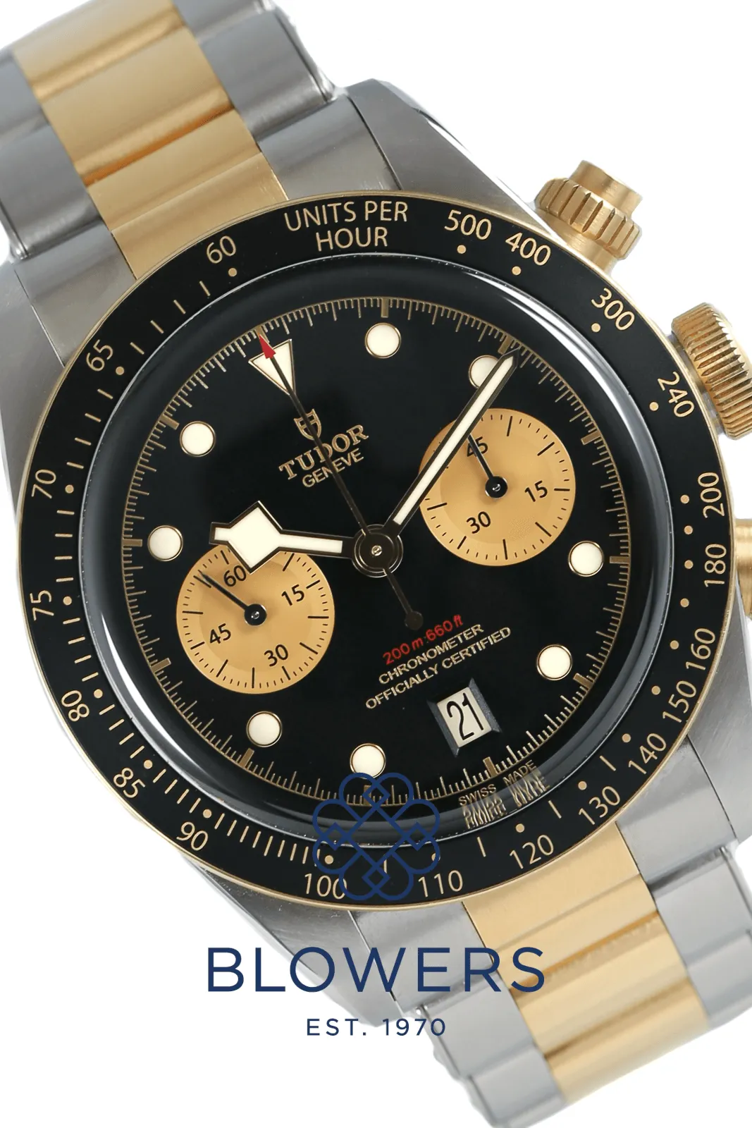 Tudor Black Bay Chronograph 79363N 41mm Yellow gold and Stainless steel Black 1