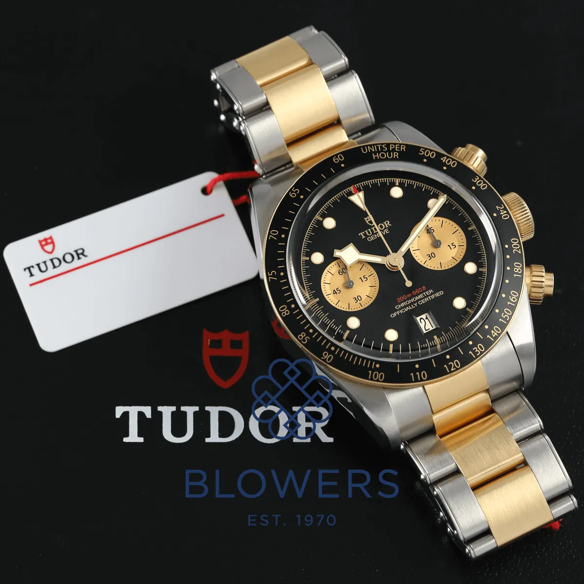 Tudor Black Bay Chronograph 79363N 41mm Yellow gold and Stainless steel Black 3