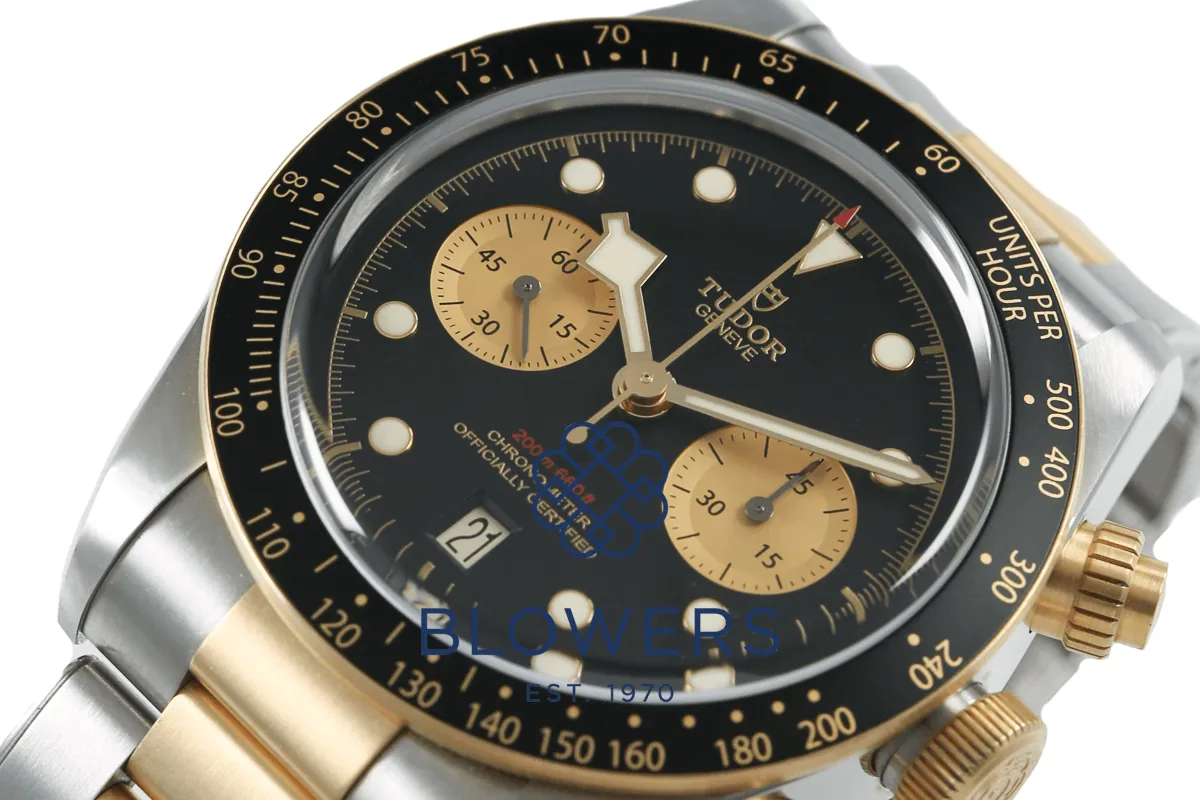 Tudor Black Bay Chronograph 79363N 41mm Yellow gold and Stainless steel Black 4