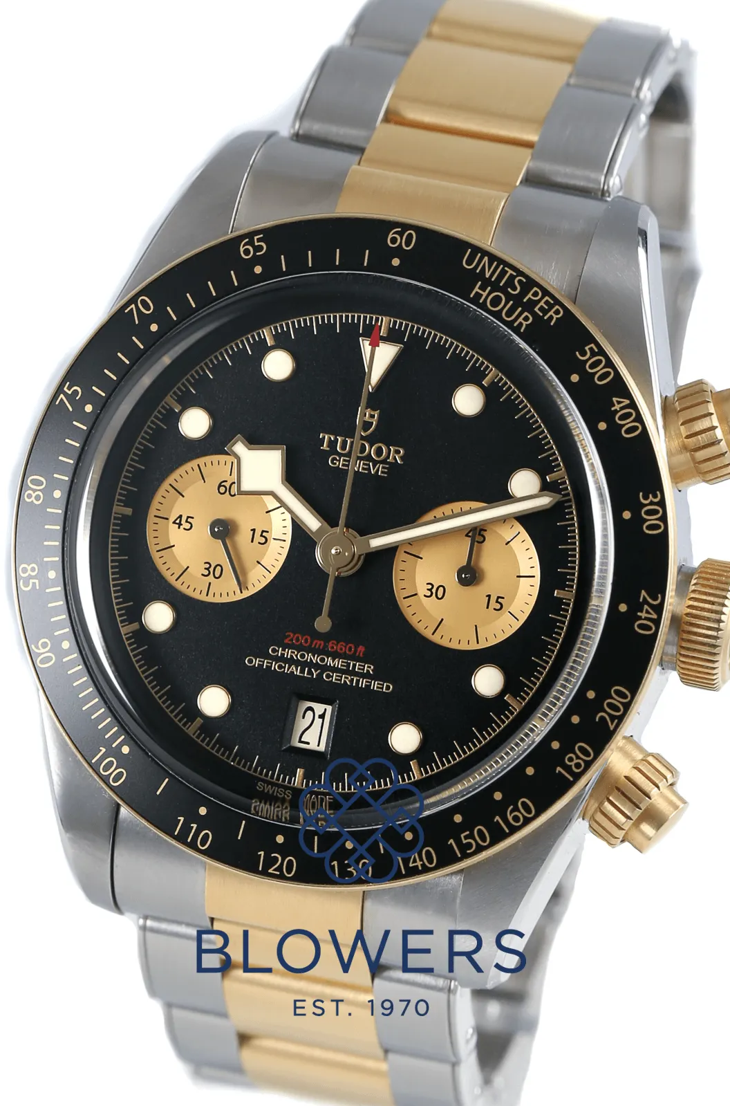 Tudor Black Bay Chronograph 79363N 41mm Yellow gold and Stainless steel Black 11