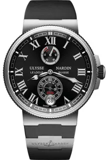 Ulysse Nardin Marine Chronometer Manufacture 1183-126-3/42 Stainless steel Black