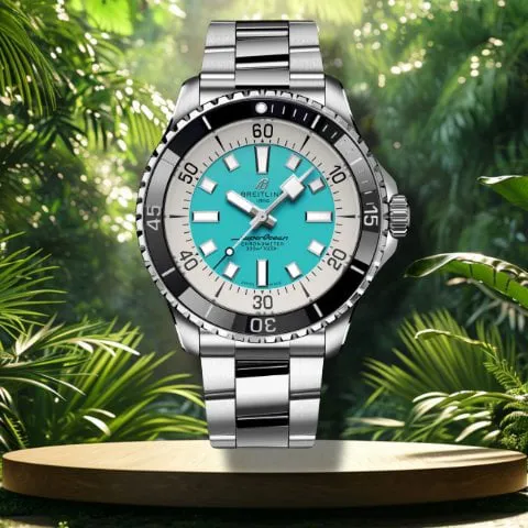 Breitling Superocean A17376211L2A1 44mm Stainless steel Turquoise