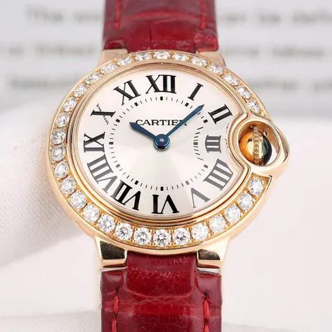 Cartier Ballon Bleu WE900251 28.6mm Rose gold Silver