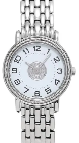 Hermès SE4.210.180/4117 24.5mm Stainless steel White