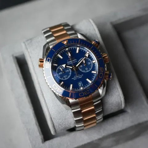 Omega Seamaster Planet Ocean 215.20.46.51.03.001 45.5mm Yellow gold and Stainless steel Blue