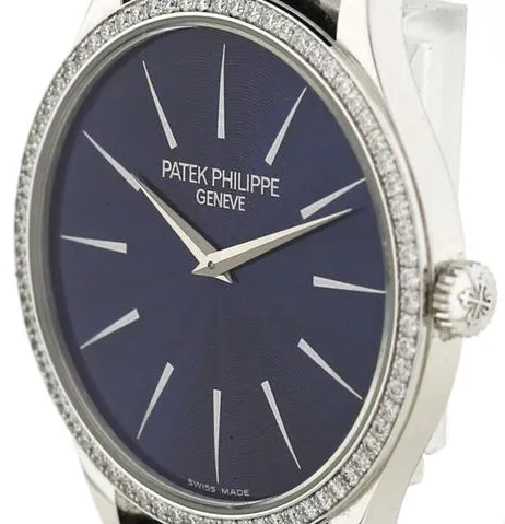 Patek Philippe Calatrava 4896G 33mm White gold Blue 1